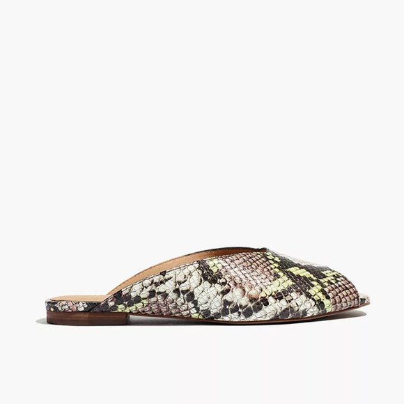 Madewell Erica Peep-Toe Mule in Snake Embossed Leather - Picture 3 of 3